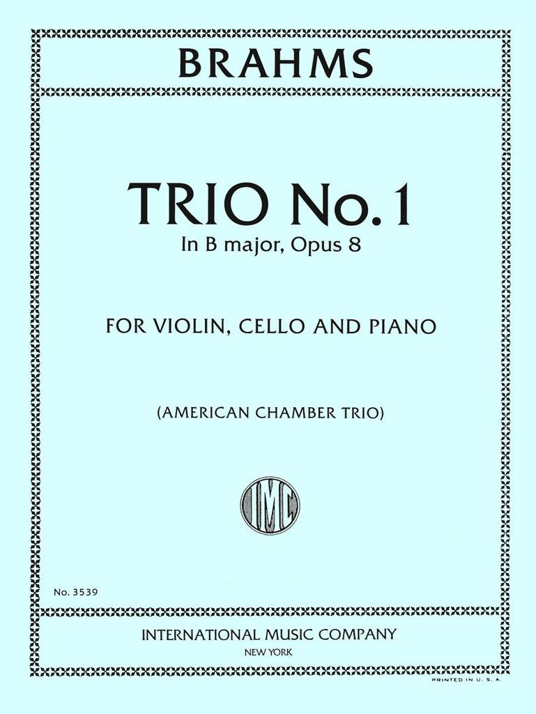Trio N. 1 In B Major, Opus 8